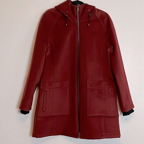 Pendleton Beverly wool poly blend zip anorak hooded jacket size large - Picture 5 of 16